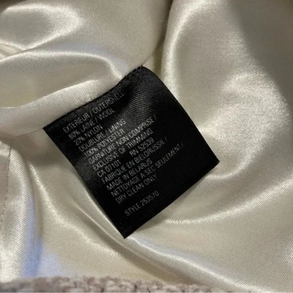 Vintage Made in Bulgaria Wool blend Oatmeal long peacoat size 10 US - Picture 6 of 10